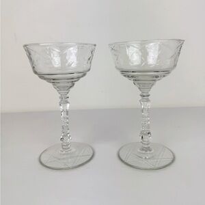 Rock Sharpe Normandy Crystal Glass Champagne Glasses (2)